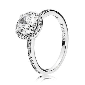 Ladies' Ring Pandora SILVER - RING WITH CLEAR CUBIC ZIRCONIA - SIZE 50