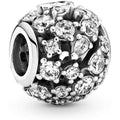 Woman's charm link Pandora SPARKLING ROUND OPENWORK