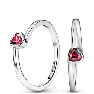 Ladies' Ring Pandora CLEAR TILTED HEART SOLITAIRE - RING - SIZE 58