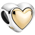 Woman's charm link Pandora DOMED GOLDEN HEART