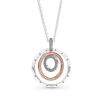 Ladies' Necklace Pandora TWO-TONE CIRCLES