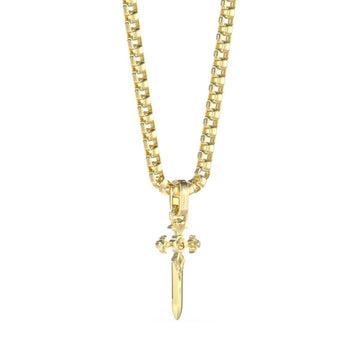 Men's Necklace Guess JUMN04024JWYGT-U Cross