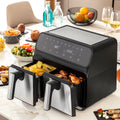 Air Fryer InnovaGoods Fryinn Double 8000 Black 3400 W 8 L Stainless steel