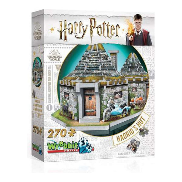 Puzzle 3D Harry Potter La cabaña de Hagrid Wrebbit (270 uds)