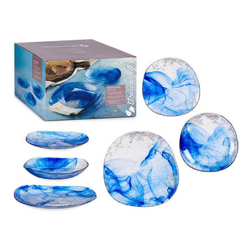 Dinnerware Set Linden Blue Glass (18 pcs)