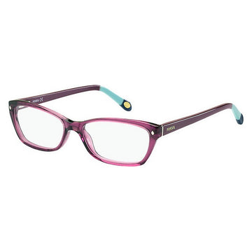 Ladies'Spectacle frame Fossil FOS6023-GV5 (Ø 52 mm) Green Pink (ø 52 mm)