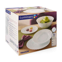 Tableware Luminarc Trianon White Glass (19 pcs) (19 pcs)