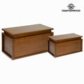 Set of Chests (2 pcs) Mindi wood (85 x 44 x 44 cm) - Let's Deco Collection by Craftenwood