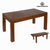 Expandable table Mindi wood (160 x 90 x 78 cm) - Nogal Collection by Craftenwood