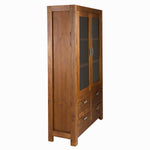 Display Cabinet With Double Glass Doors - Be Yourself Collection Mindi wood (180 x 110 x 40 cm)