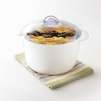 Casserole with glass lid Pyrex Pyroflam White Glass