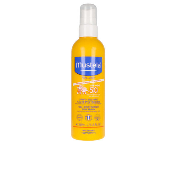 Sunscreen Spray for Children Bébé Sol Mustela Spf 50+ (200 ml)