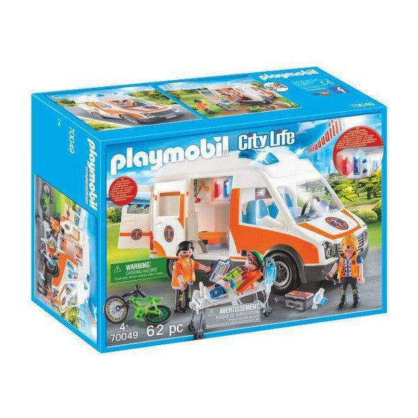 Playset City Life Emergency Ambulance Playmobil 70049 (62 pcs)