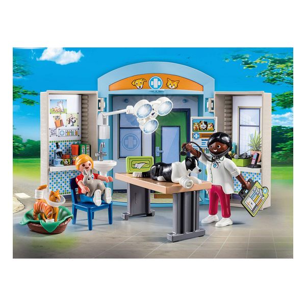 Playset City Life Veterinary Clinic Box Playmobil 70309 (59 pcs)