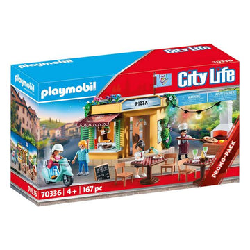 Playset City Life Pizza Restaurant Playmobil 70336 (197 pcs)