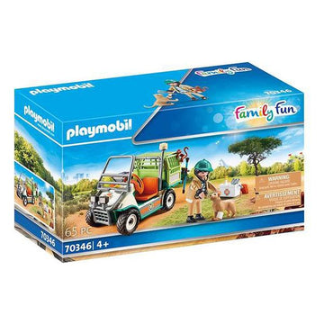 Playset Family Fun Zoo Veterinarian with Medical Car Playmobil 70346 (65 pcs)