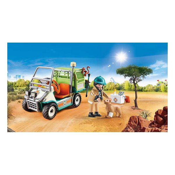 Playset Family Fun Zoo Veterinario con Coche Médico Playmobil 70346 (65 pcs)