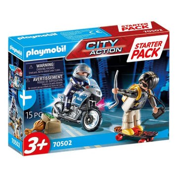 Playset City Action Starter Pack Playmobil 70502 Police Officer (15 pcs)