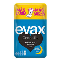 Night Sanitary Pads with Wings Evax (18 uds)