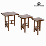 Set of 3 tables - Serious Line Collection Mindi wood Brown