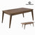 Expandable table Mindi wood (160 x 90 x 80 cm) - Ellegance Collection by Craftenwood