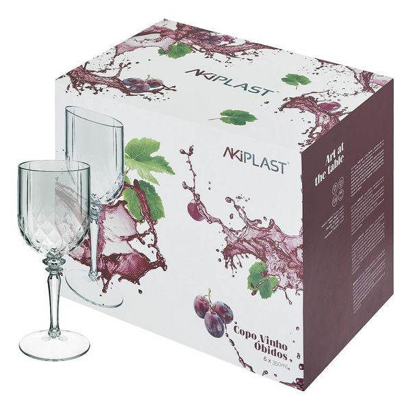 Set of cups Akiplast Óbidos Transparent 35 cl (6 pcs)