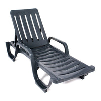 Sun-lounger Black (66 x 42 x 190 cm)