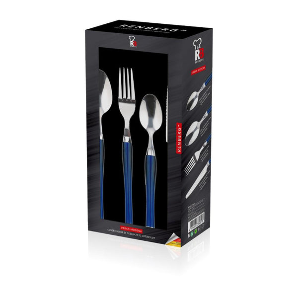 Cutlery Renberg Urban Modena Stainless steel Navy Blue (24 pcs)