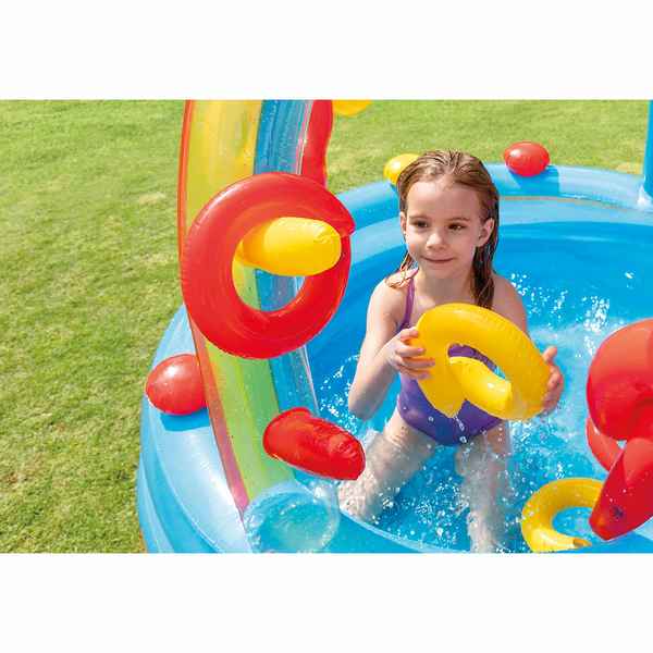 Inflatable Paddling Pool for Children Intex Rainbow 206 l