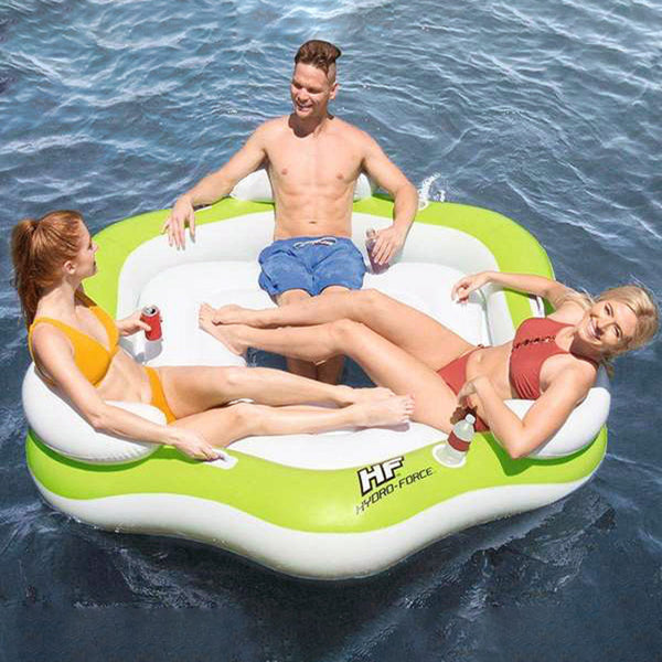 Inflatable Island Juinsa White Green Plastic (191 x 178 cm)