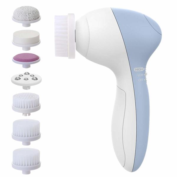 Facial Cleansing Brush 7 in 1 Blue / White (Refurbished A+)