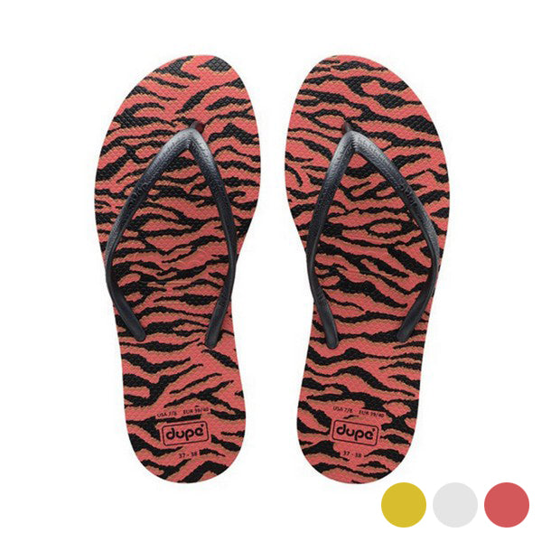 Women's Flip Flops Dupé Exotica Orange Black