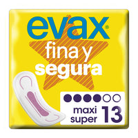 Maxi pads without wings FINA & SEGURA Evax (13 uds)