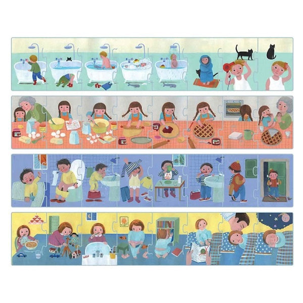 4-Puzzle Set Sequence Before Now After Clementoni (32 pcs) ( 7 x 32,5 x 16,5 cm)