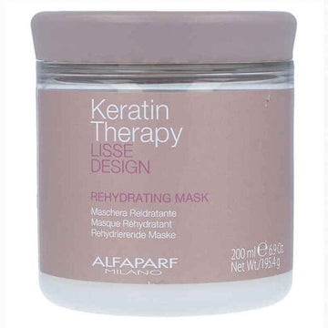 Hair Mask Lisse Design Keratin Therapy Alfaparf Milano 8022297056081 Rehydrating (200 ml)