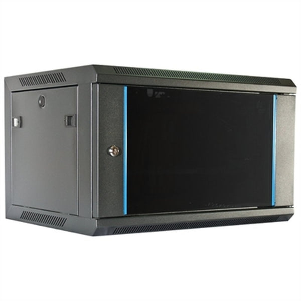 Wall-mounted Rack Cabinet 2LAN 6U Black 19"