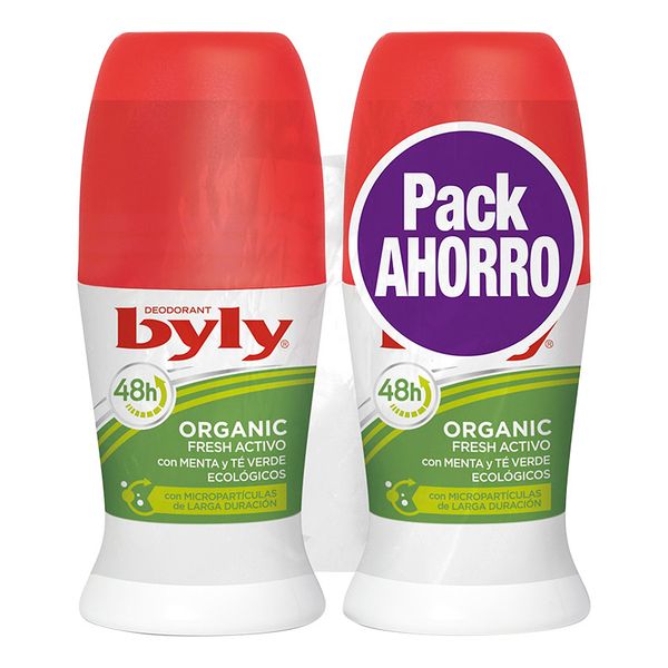 Desodorante Roll-On Ecológico Extra Fresco Activo Byly (2 uds)