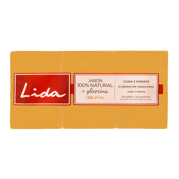 Natural Glycerine Soap Bar Lida (3 pcs)