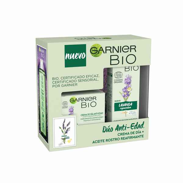 Anti-ageing Cream + Serum Garnier Bio (2 pcs) (Refurbished A+)