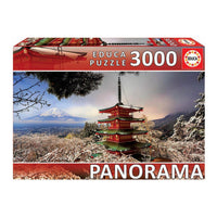 Puzzle Monte Fuji y Pagoda Chureito Educa Panorama (3000 uds)