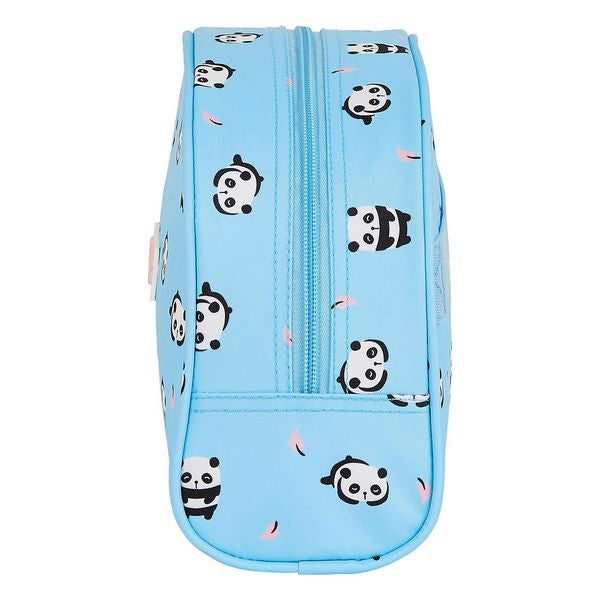 School Toilet Bag Moos Panda Light Blue