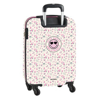 Cabin suitcase Smiley World Garden White Pink 20''