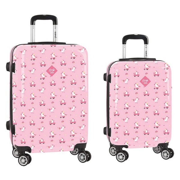 Cabin suitcase Glow Lab Unicorn Day Pink 20''/24'' (2 pcs)