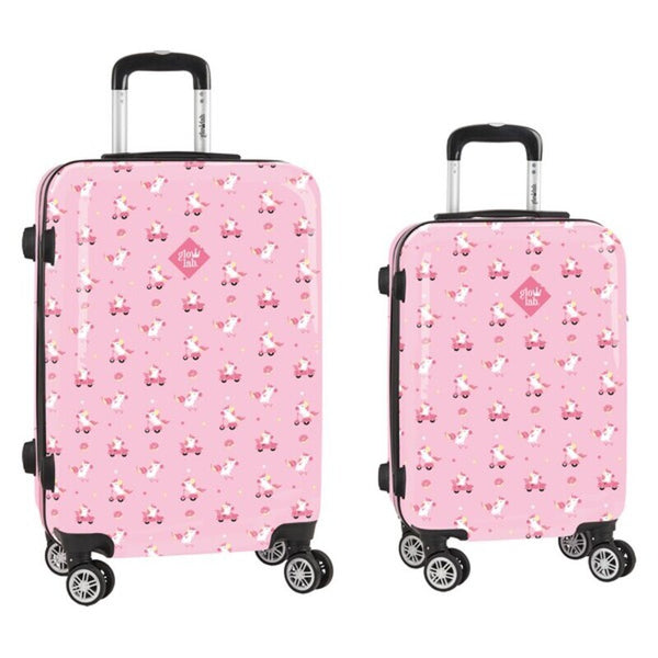 Cabin suitcase Glow Lab Unicorn Day Pink 20''/24'' (2 pcs)