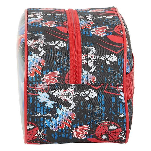 School Toilet Bag Spiderman Go Hero Black Red