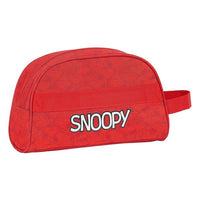 School Toilet Bag Snoopy Red