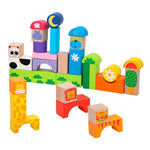 Juego de Construcción con Bloques Color Bebés animalitos (32 pcs)