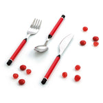 Cutlery set Quid Go Peques (3 pcs) Black Stainless steel