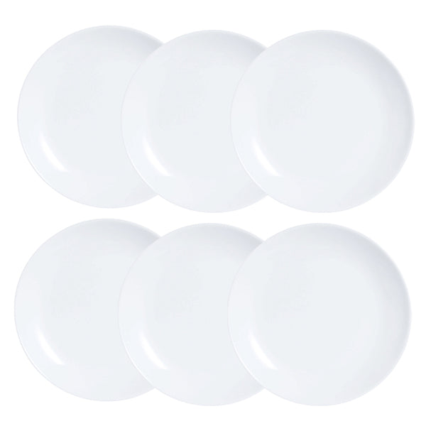 Plate set Luminarc Diwali 6 pcs White Glass (19 cm)