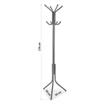 Coat rack Silver Metal (50 x 177 x 50 cm)